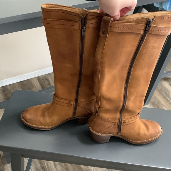 Frye Tan Heeled Boots - Picture 5 of 12